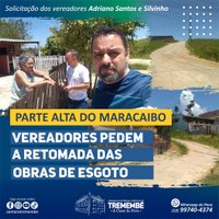 Vereadores cobram Sabesp para retomada das obras de esgoto na parte alta do Maracaibo