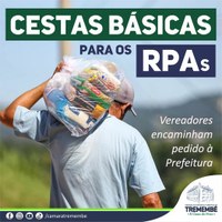 Vereadores solicitam cestas básicas para RPAs da Prefeitura