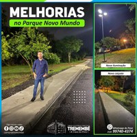 Melhorias na iluminação e calçamento no Parque Novo Mundo