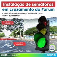 Vereador solicita instalação de semáforos em entroncamento do Fórum